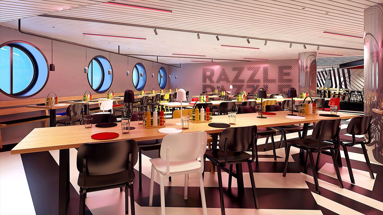 Our experimental onboard eatery, The Test Kitchen.